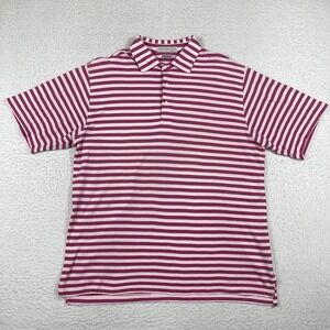 Martin Polo Shirt Mens XL‎ Pink Striped Casual Travel Vacation Office Workwear